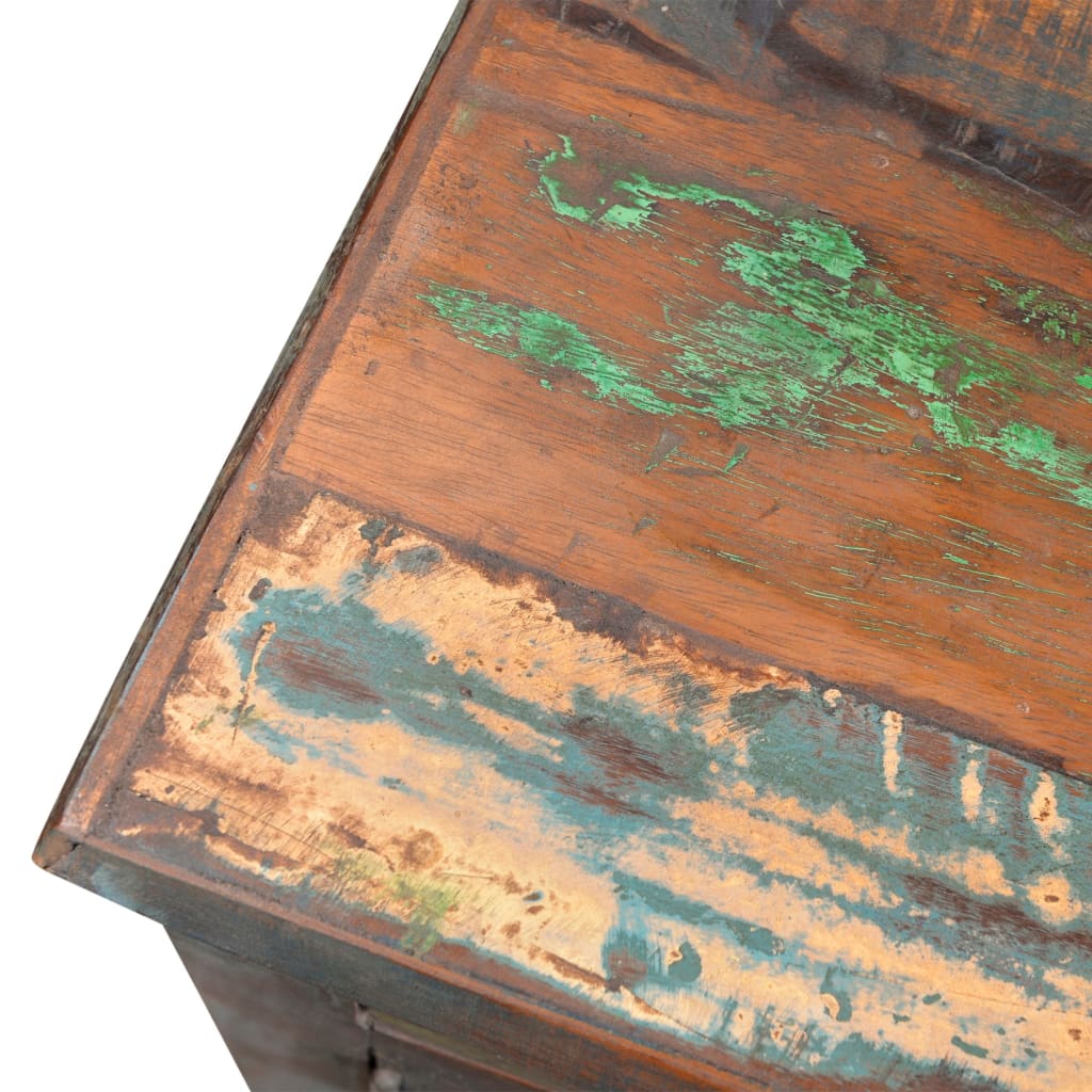 vidaXL Odkladací stolík s 1 zásuvkou a 1 dvierkami, recyklované drevo