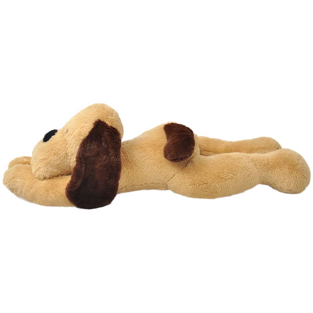 vidaXL Hračka plyšový psík, hnedý, 80 cm
