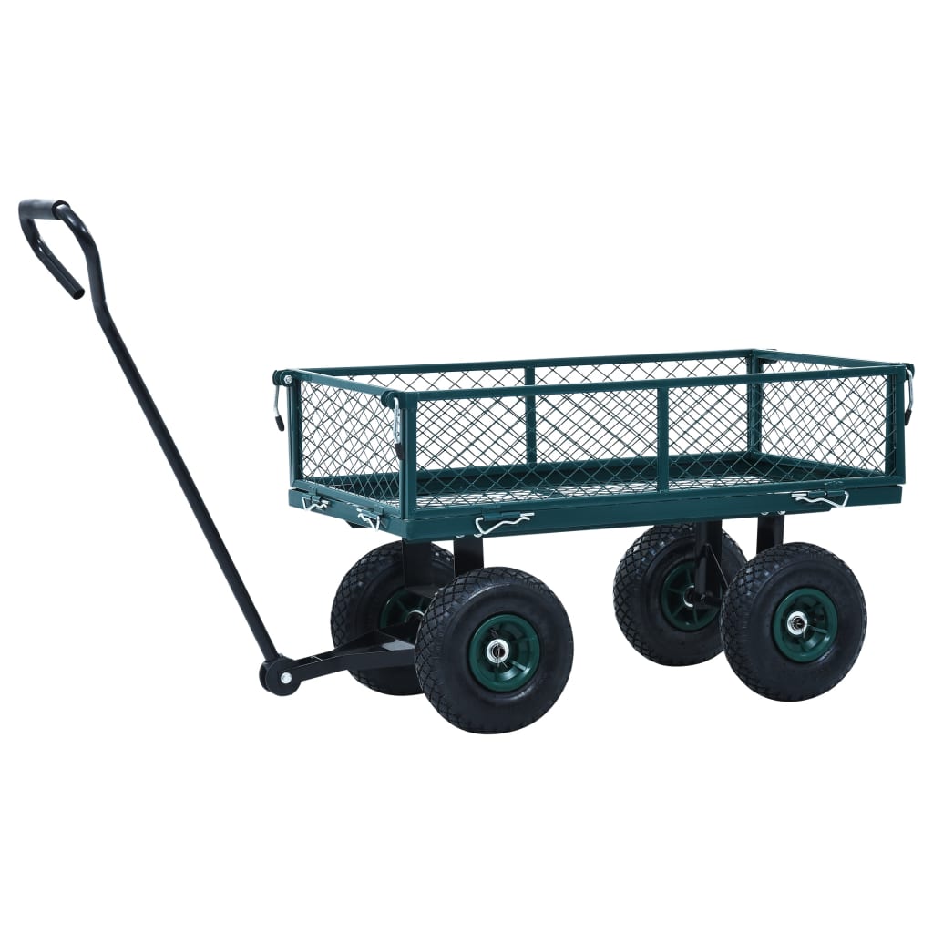 vidaXL Záhradný ručný vozík zelený 250 kg