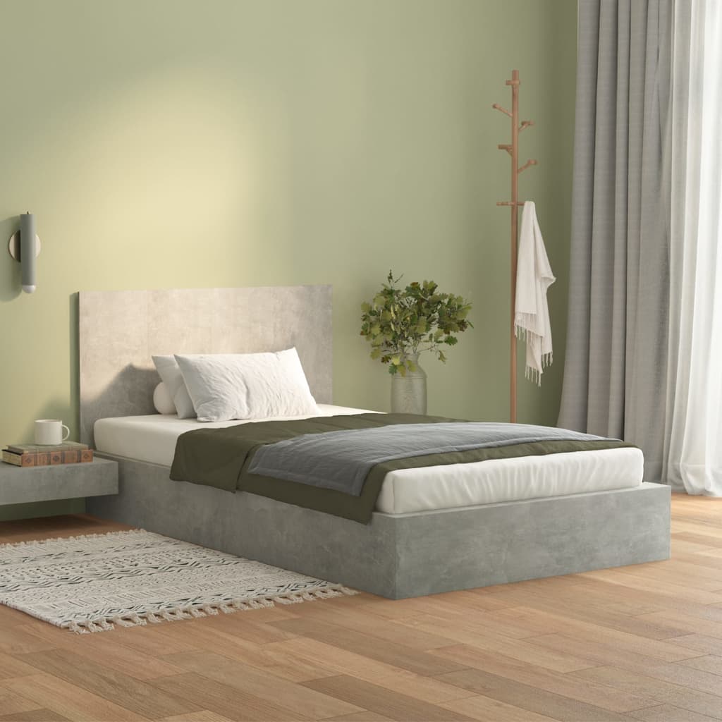 vidaXL Čelo postele betónovo sivá 120x1,5x80 cm spracované drevo