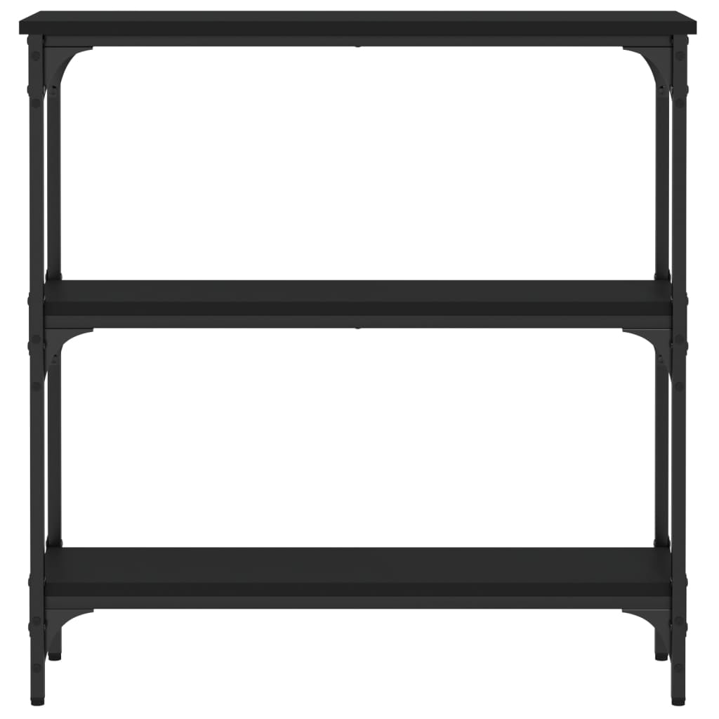vidaXL Konzolový stolík čierny 75x22,5x75 cm kompozitné drevo