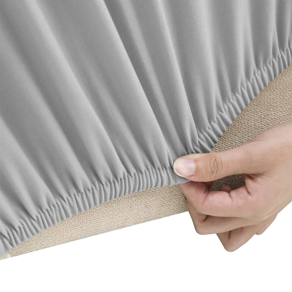 vidaXL Naťahovací šedý prehoz na pohovku, polyester "jersey"