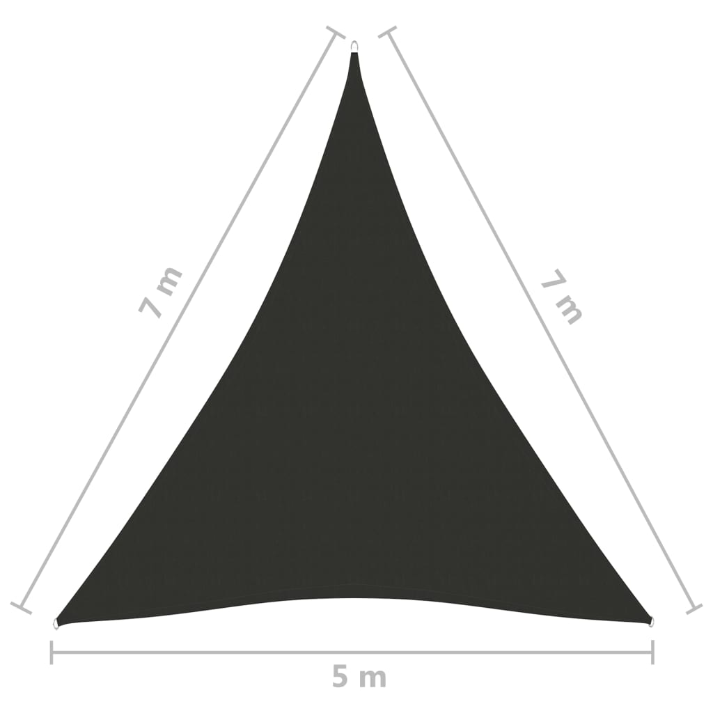 vidaXL Tieniaca plachta oxfordská látka trojuholníková 5x7x7 m