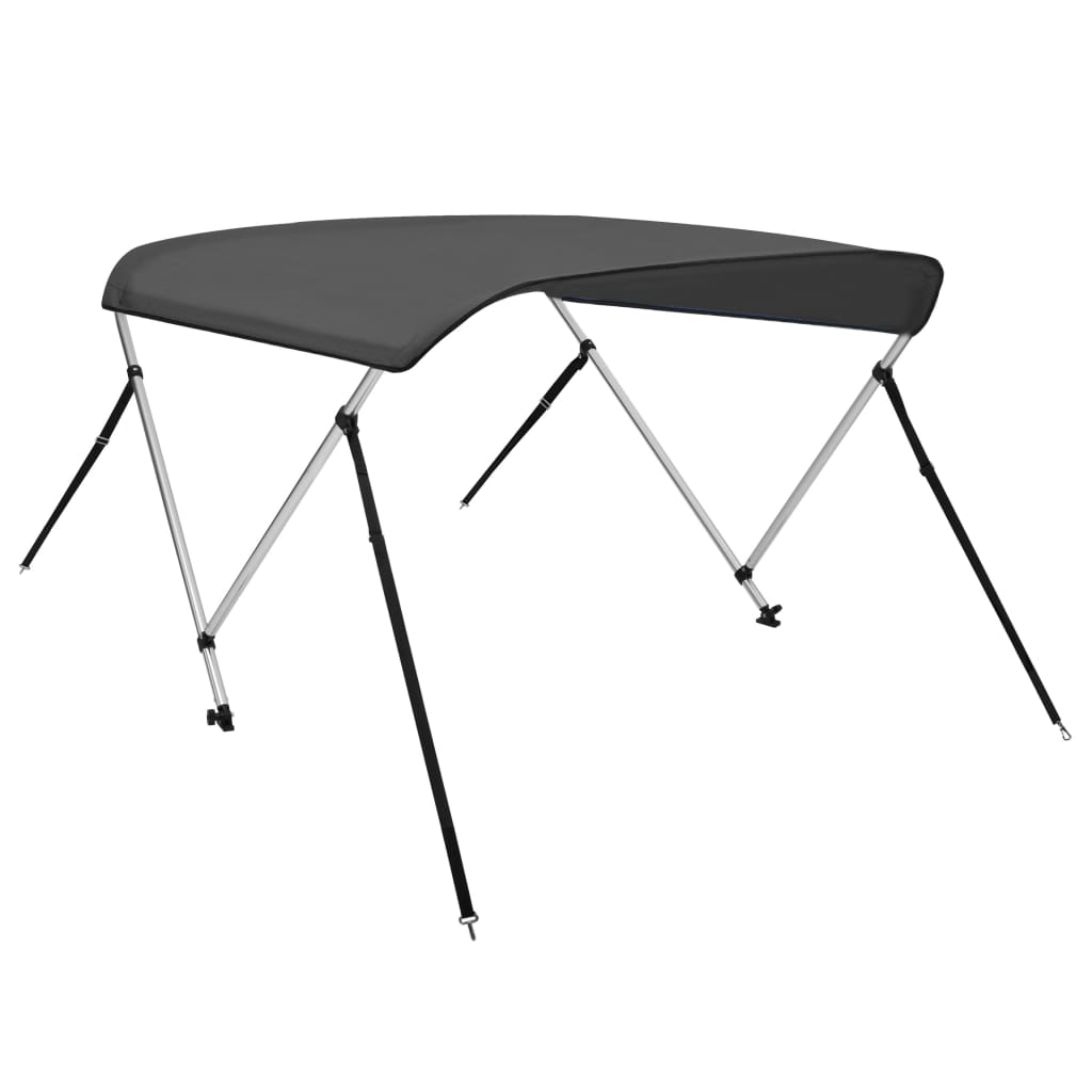 vidaXL Strieška Bimini s 2 oblúkmi antracitová 180x130x110 cm