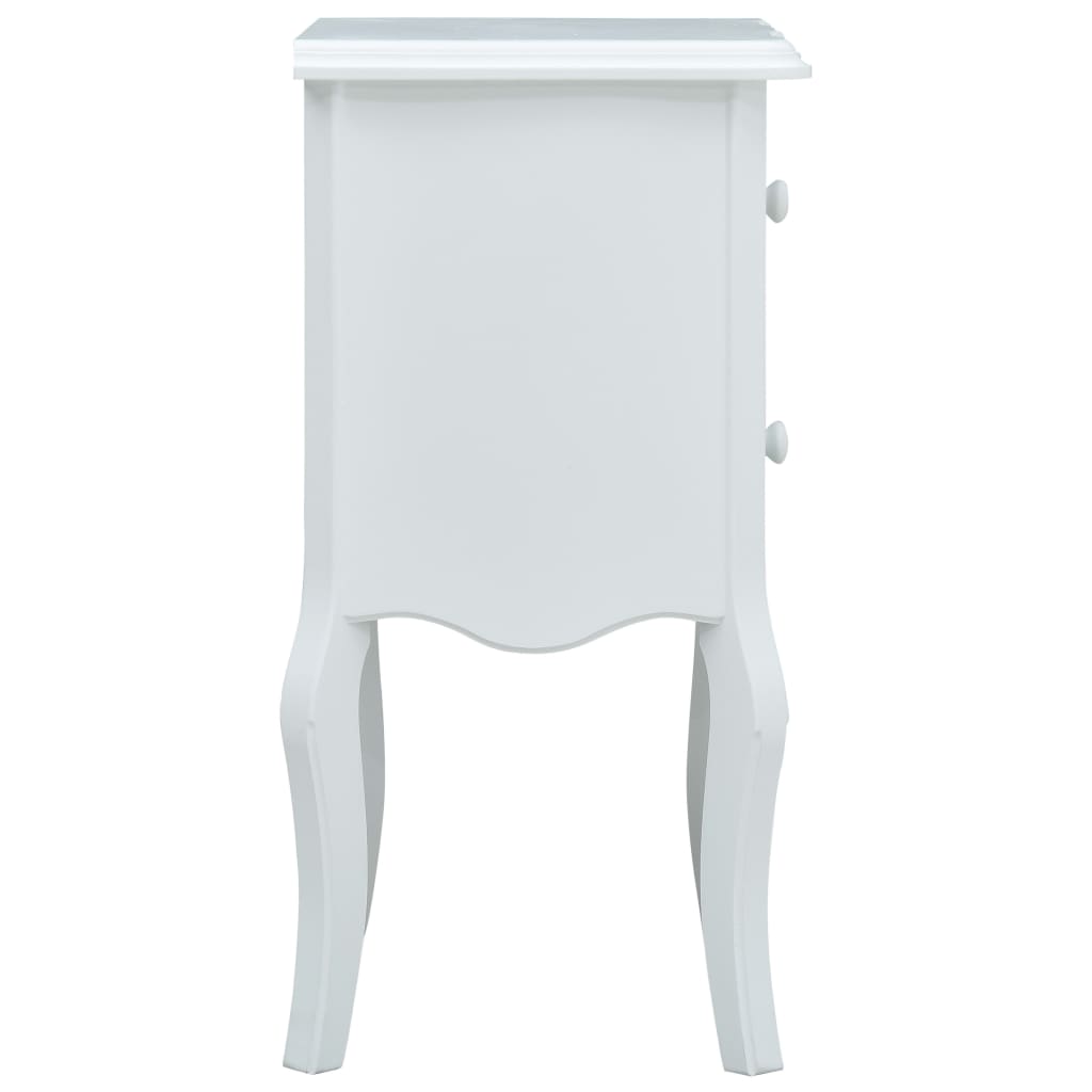 vidaXL Nočný stolík biely a sivý 43x32x65 cm MDF