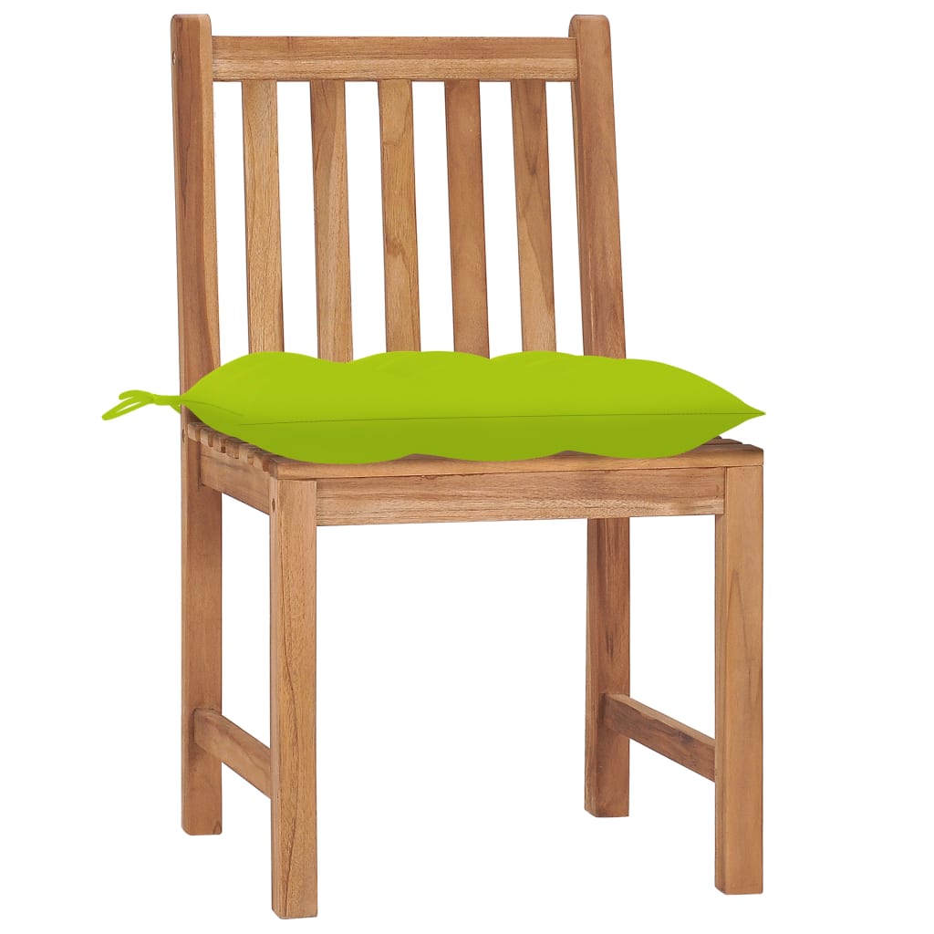 vidaXL Záhradné stoličky 8 ks s podložkami tíkový masív