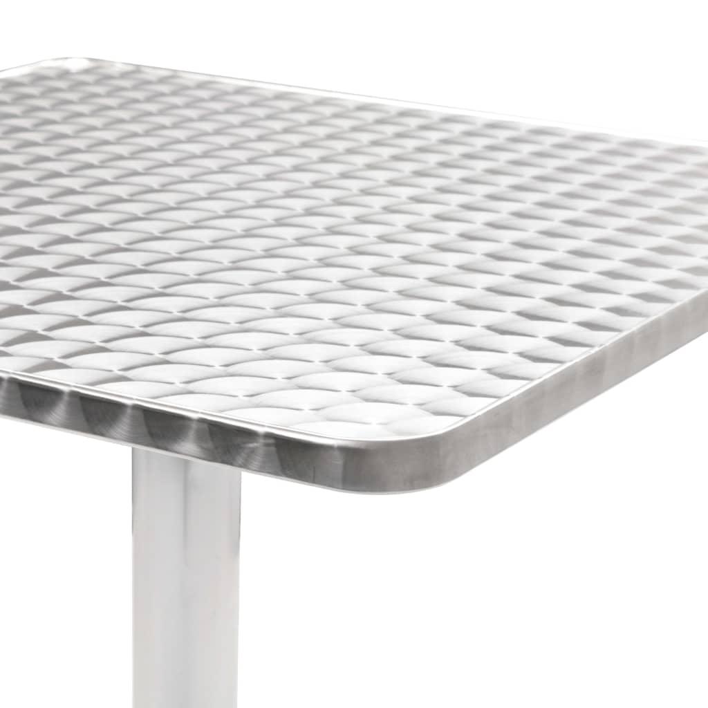 vidaXL Záhradný stôl, strieborný 60x60x70 cm, hliník