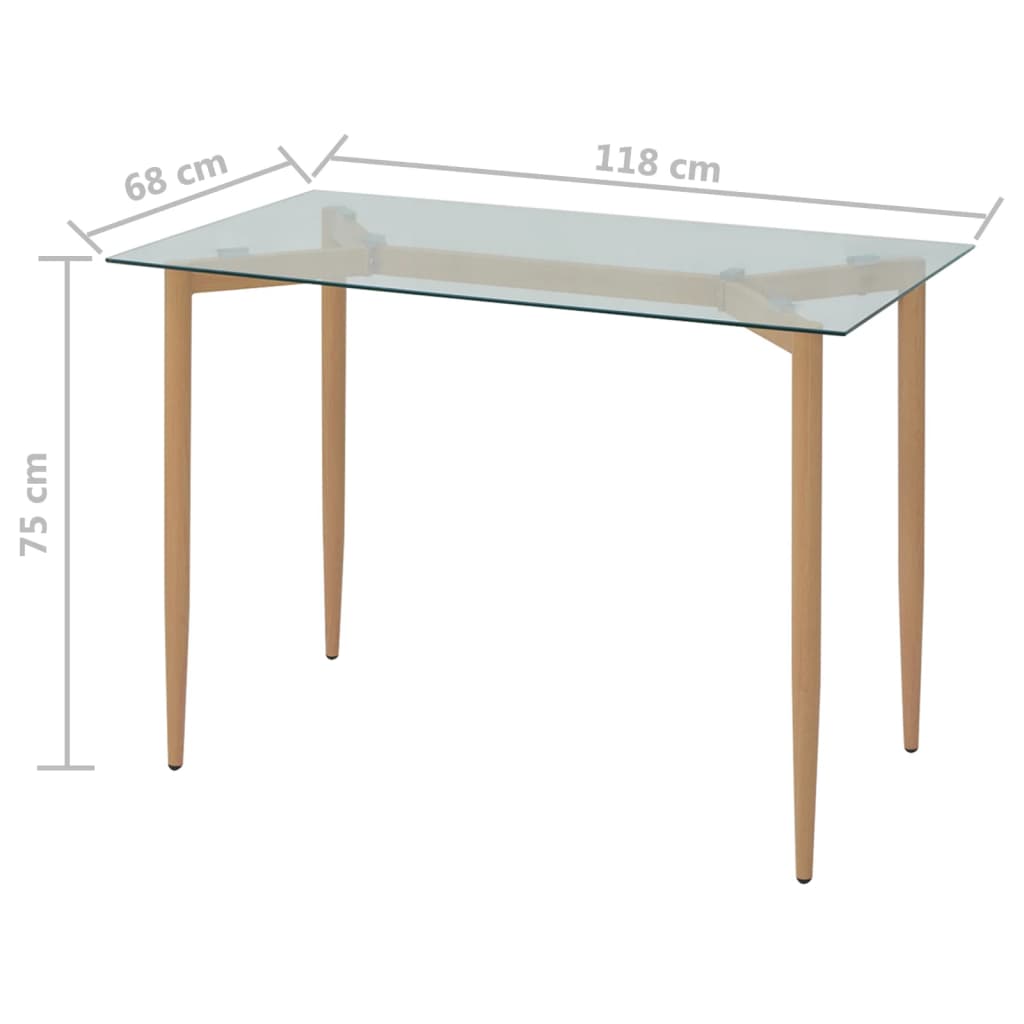 vidaXL Jedálenský stôl, 118x68x75 cm
