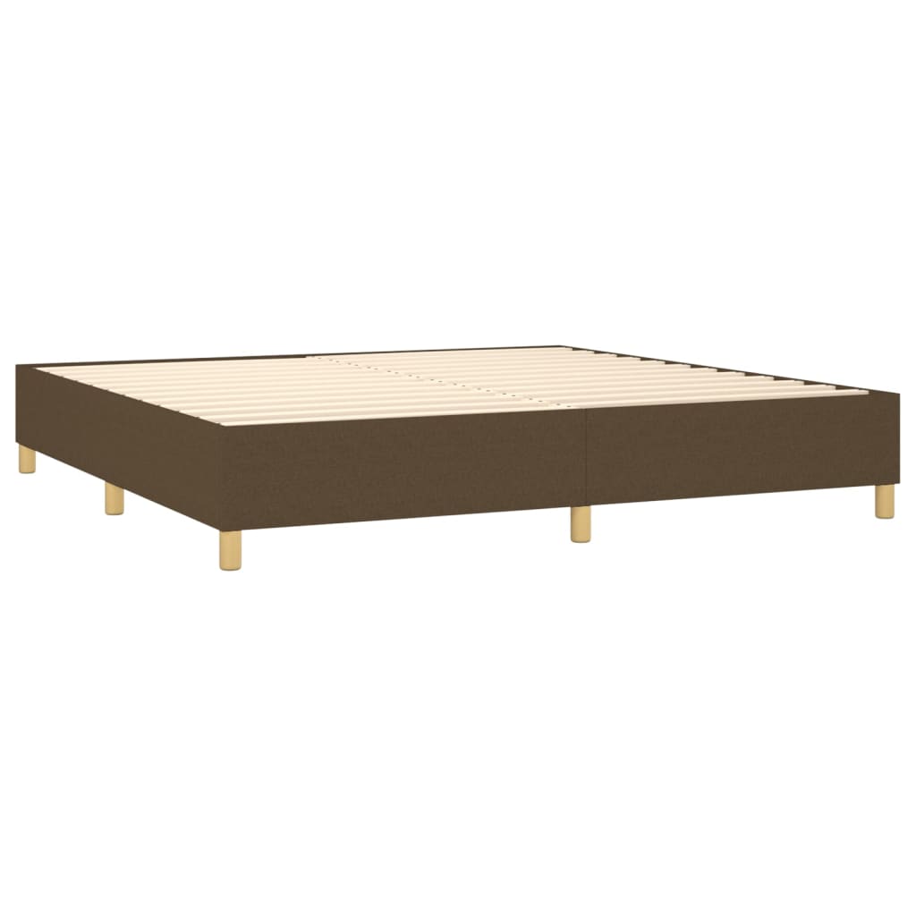 vidaXL Boxspring posteľ s matracom tmavohnedá 200x200 cm látka