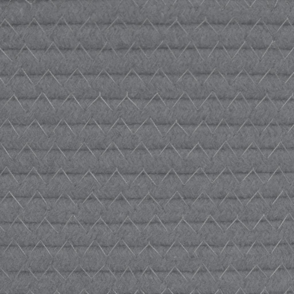 vidaXL Úložný kôš sivobiely Ø38x46 cm bavlna