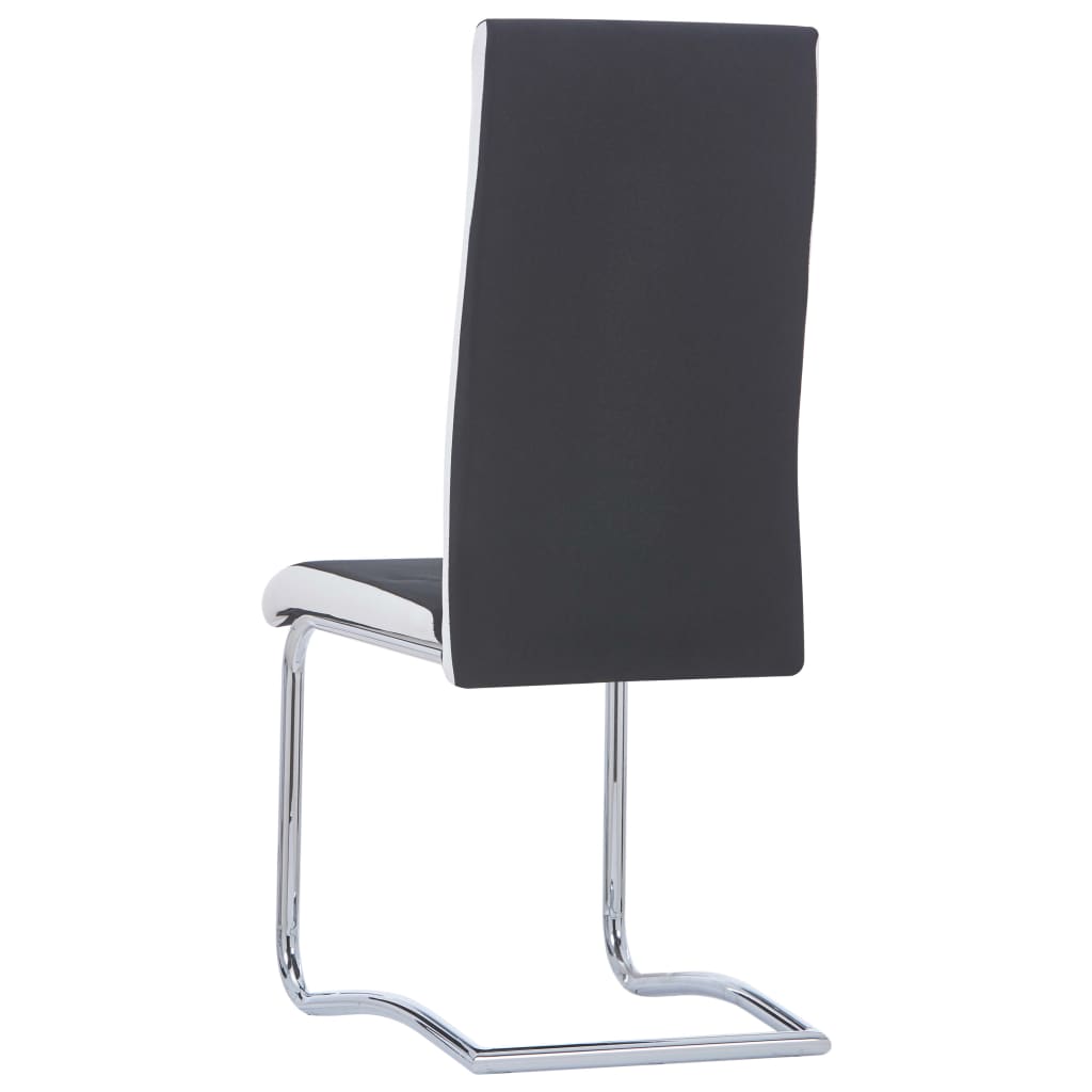 vidaXL Jedálenské stoličky, perová kostra 2 ks, čierne, látka
