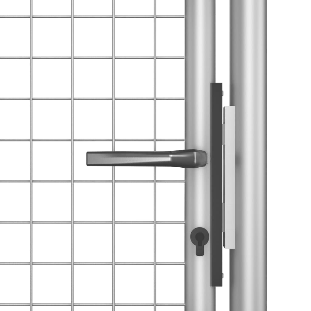 vidaXL Záhradná brána, pozinkovaná oceľ 105x225 cm, strieborná