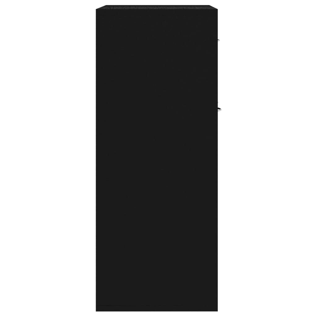 vidaXL Komoda, čierna 60x30x75 cm, kompozitné drevo