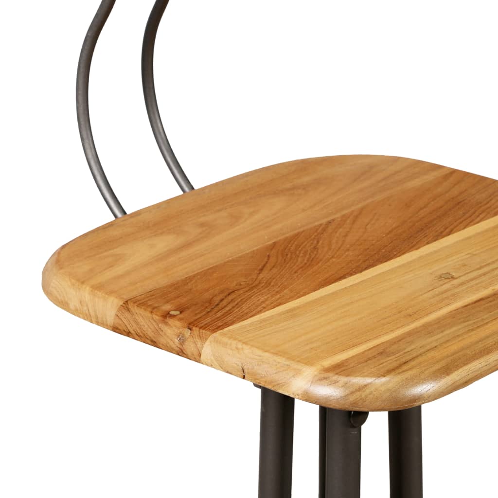 vidaXL Barové stoličky 2 ks, recyklované tíkové drevo