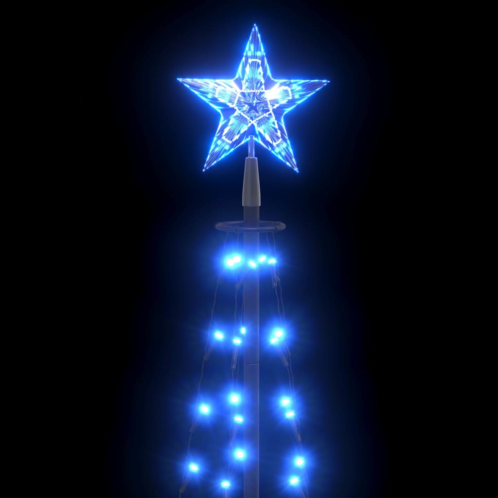 vidaXL Vianočný stromček, kužeľ, 84 LED, modré svetlo 50x150 cm