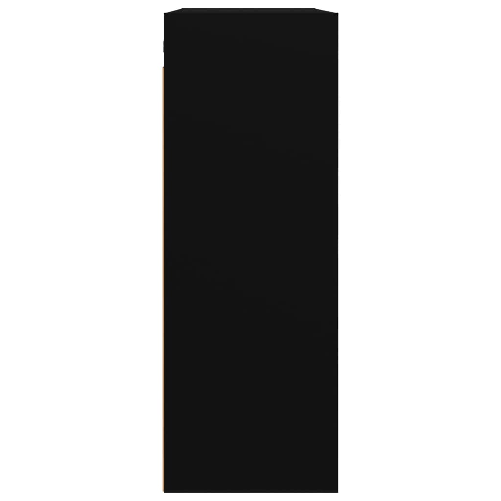 vidaXL Závesná nástenná skrinka čierna 69,5x32,5x90 cm