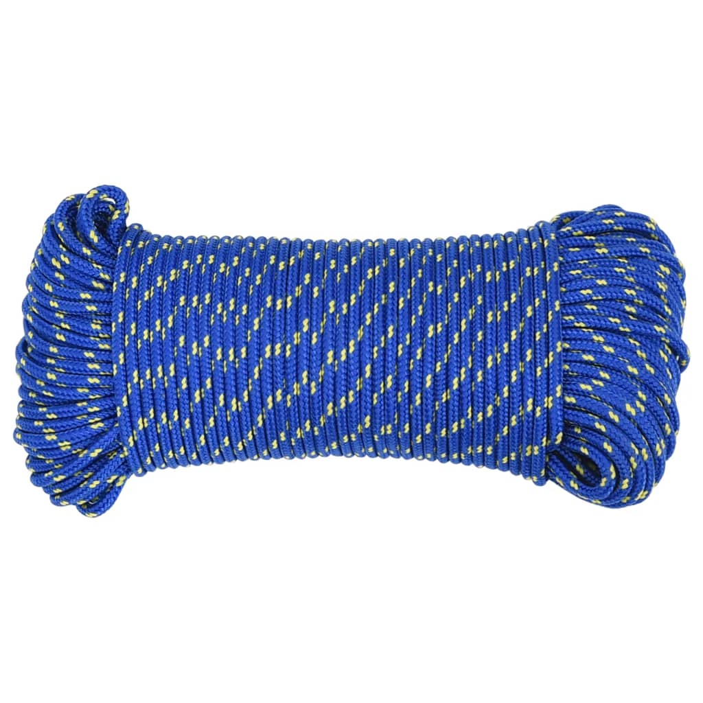 vidaXL Lodné lano modré 5 mm 25 m polypropylén
