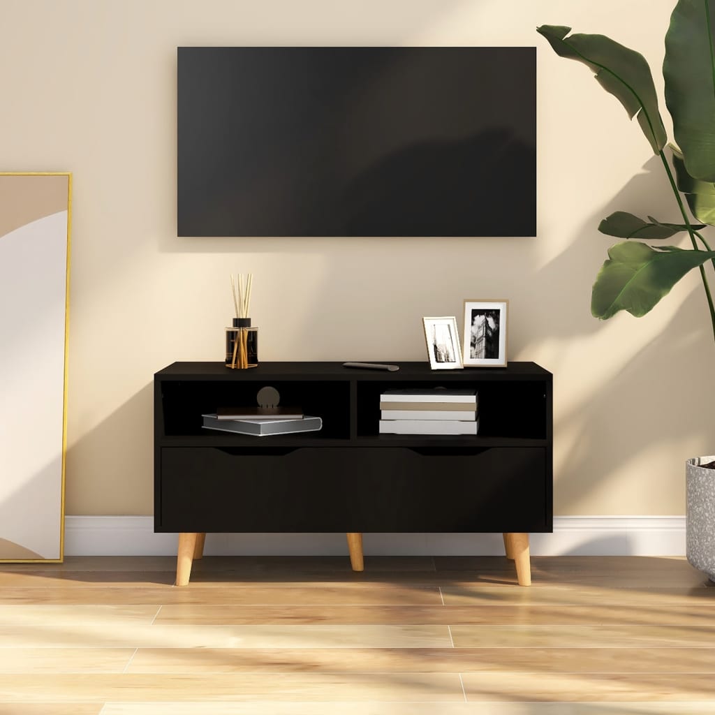 vidaXL TV skrinka, čierna 90x40x48,5 cm, kompozitné drevo