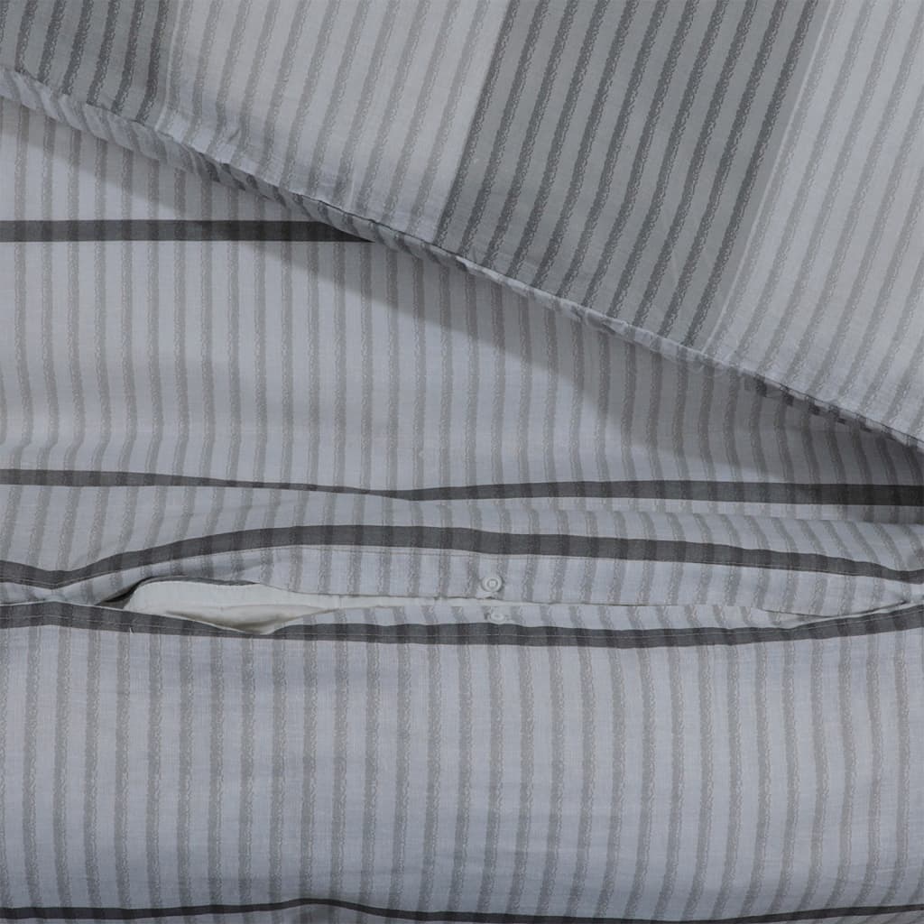 vidaXL Súprava obliečok na paplón sivá 260x220 cm bavlna