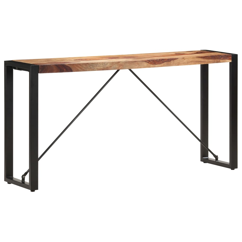 vidaXL Konzolový stolík 150x35x76 cm sheshamový masív