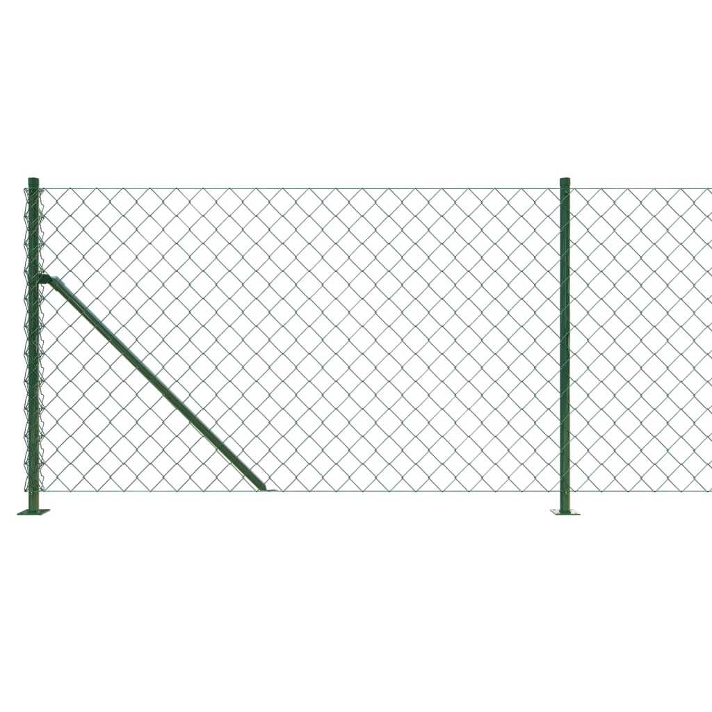 vidaXL Drôtený plot s prírubou zelený 1x10 m