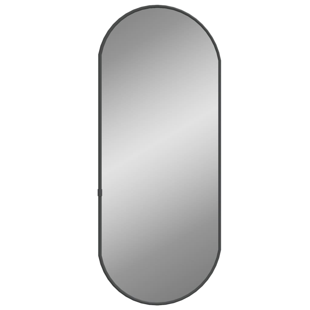 vidaXL Nástenné zrkadlo čierne 60x20 cm oválne