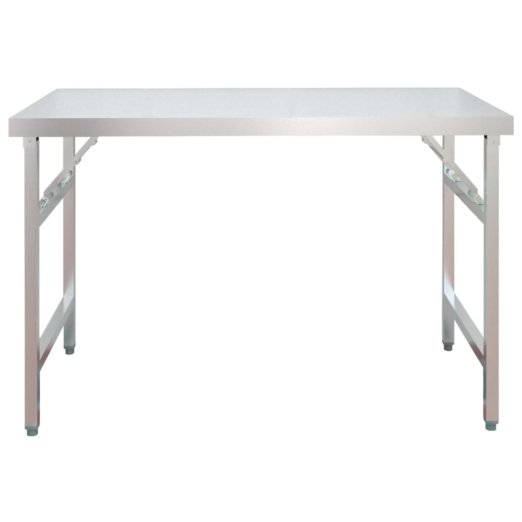 vidaXL Kuchynský pracovný stôl s policou 120x60x145 cm nehrdzav. oceľ