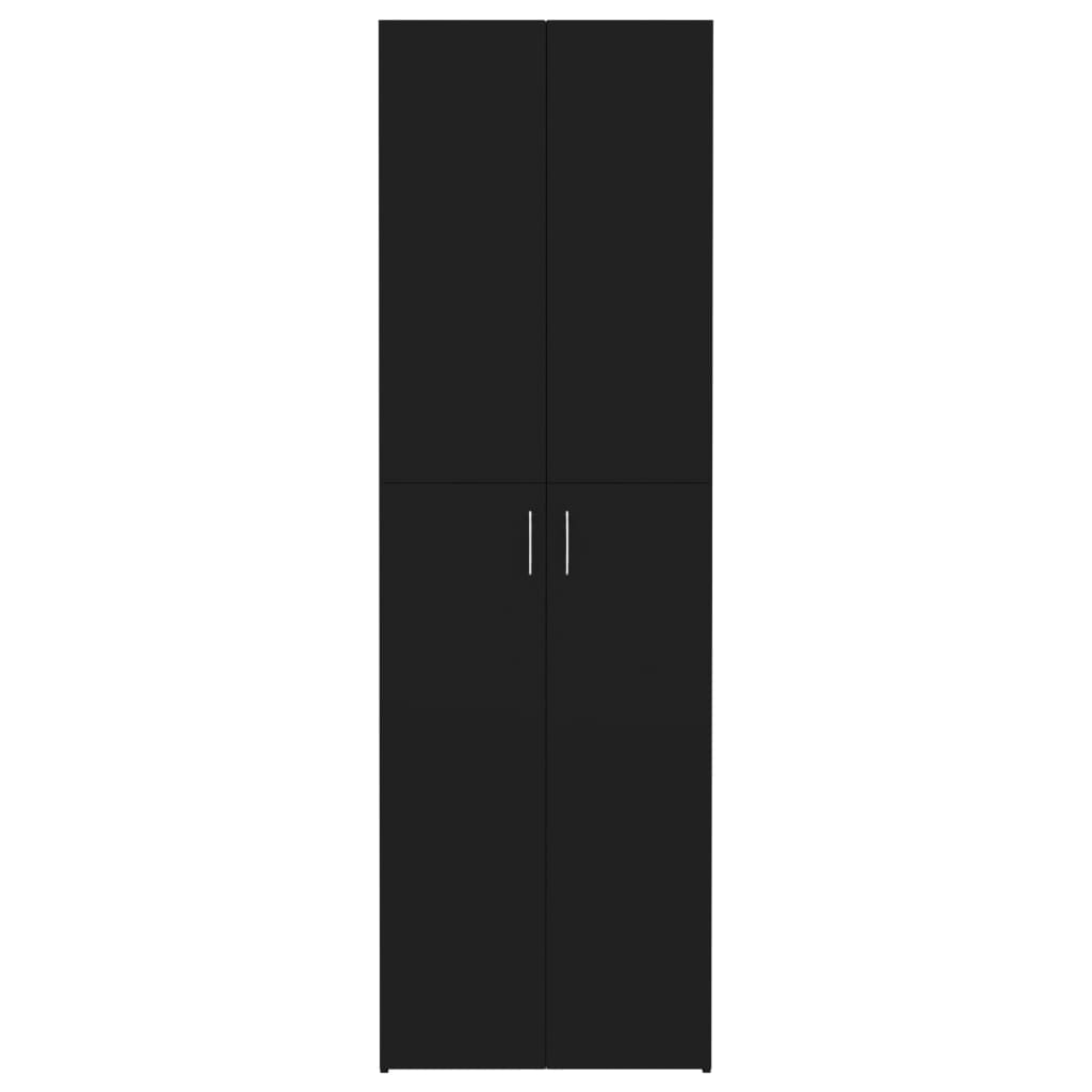 vidaXL Kancelárska skrinka, čierna 60x32x190 cm, kompozitné drevo
