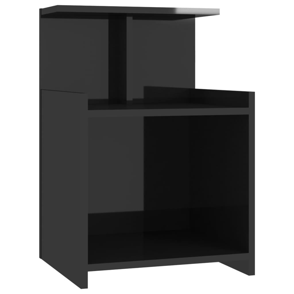 vidaXL Nočné stolíky 2 ks, lesklé čierne 40x35x60 cm, kompozitné drevo