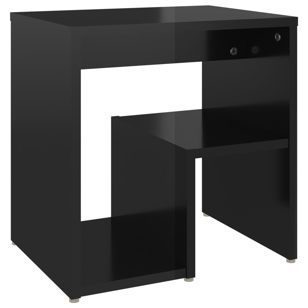 vidaXL Nočný stolík lesklý čierny 40x30x40 cm drevotrieska