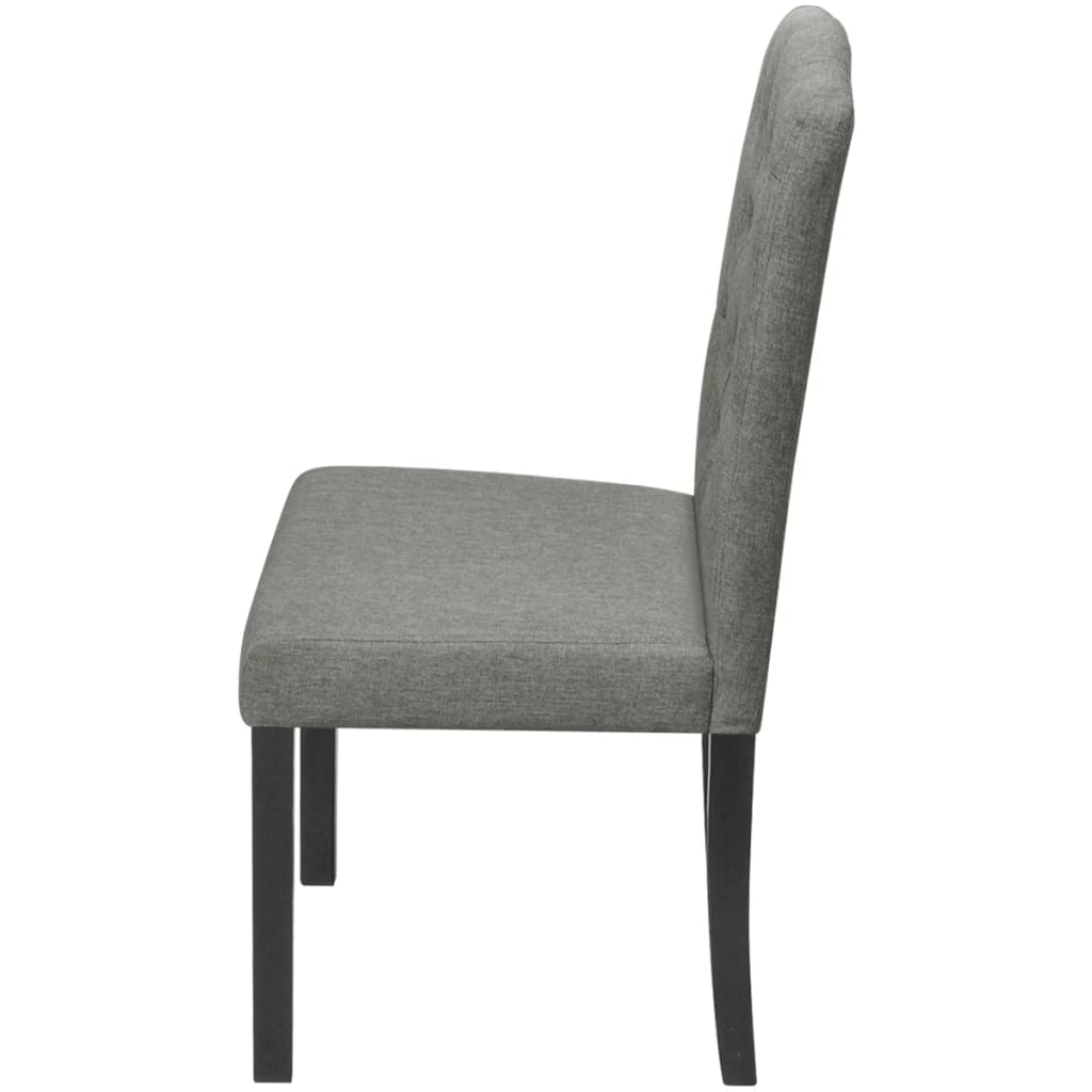 vidaXL Jedálenské stoličky 2 ks, sivé, látka