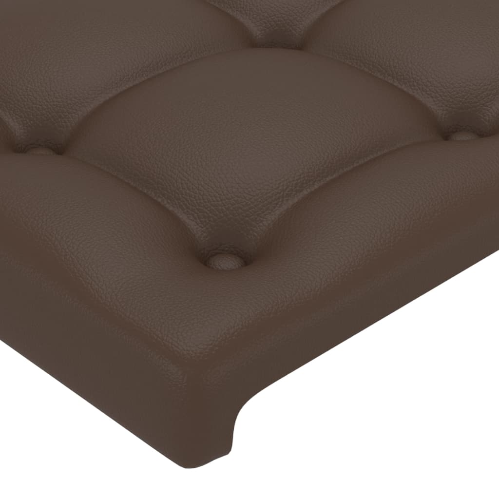 vidaXL Čelá postele 2 ks hnedé 80x5x78/88 cm umelá koža
