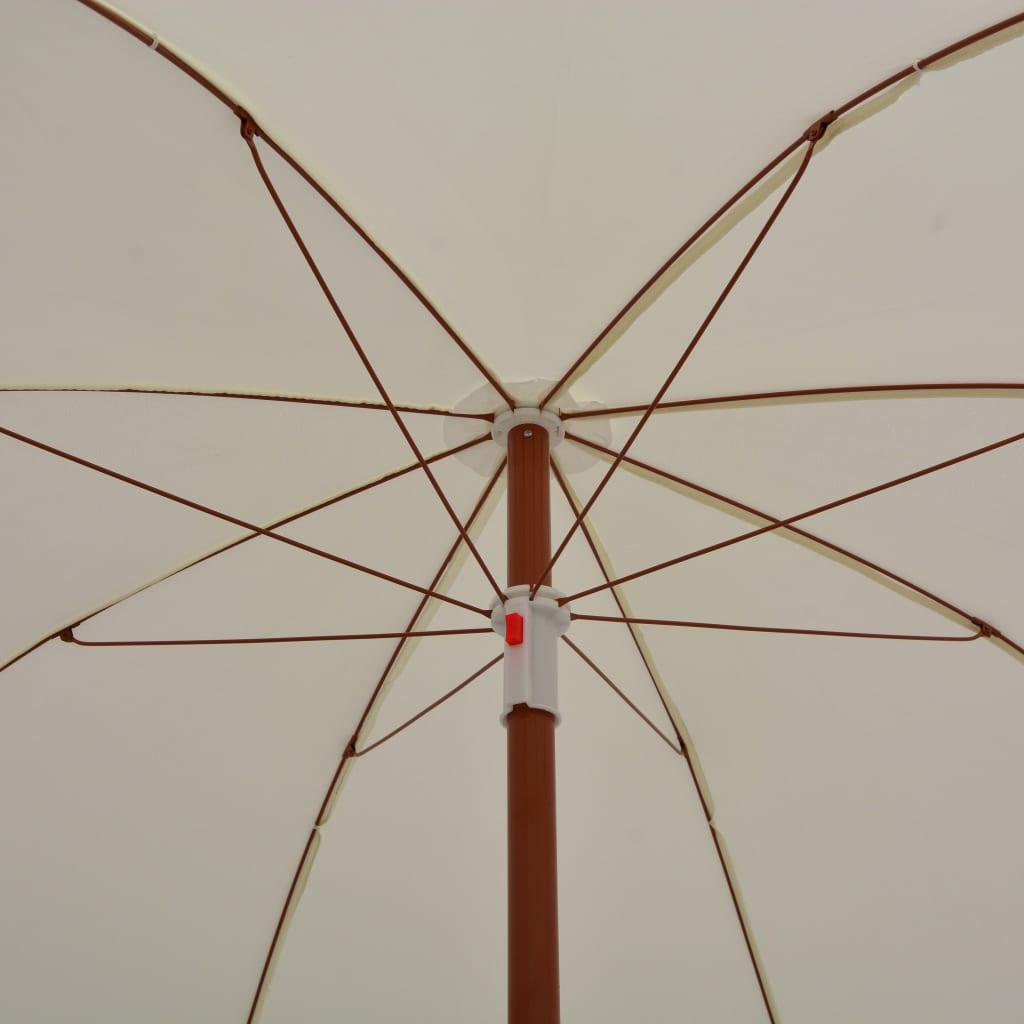 vidaXL Slnečník s oceľovou tyčou 180 cm pieskový
