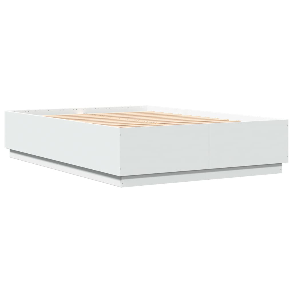 vidaXL Posteľný rám biely 140x200 cm kompozitné drevo