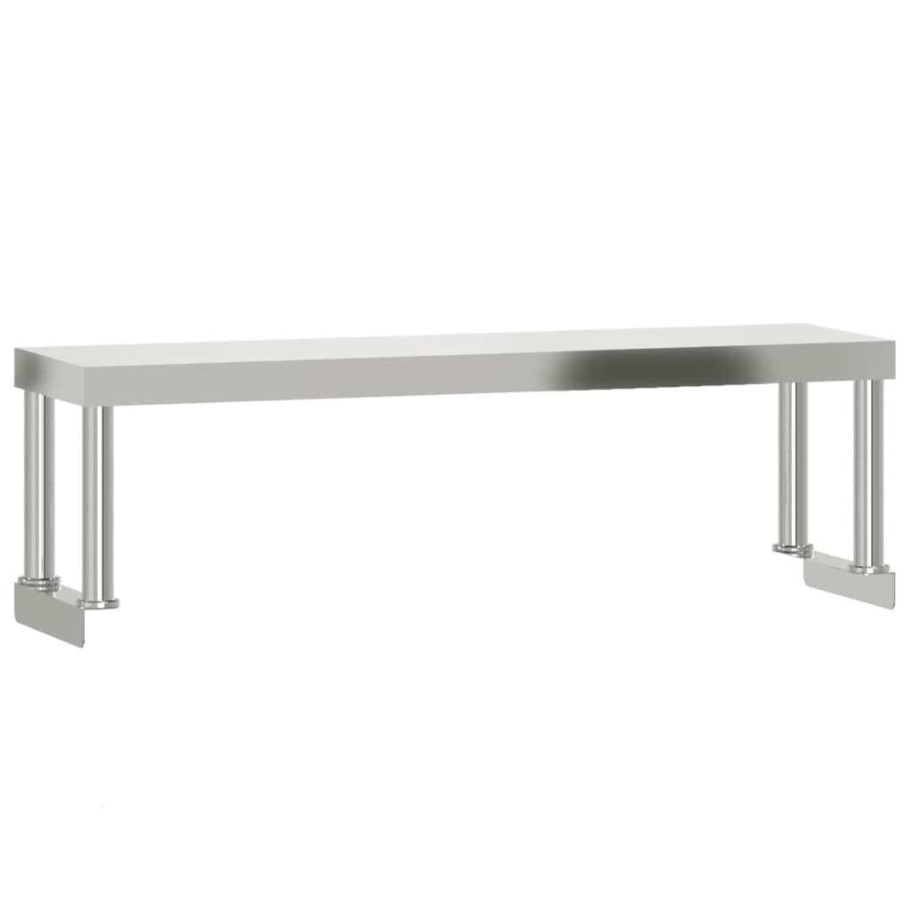 vidaXL Kuchynský pracovný stôl s policou 110x30x120 cm nehrdzav. oceľ