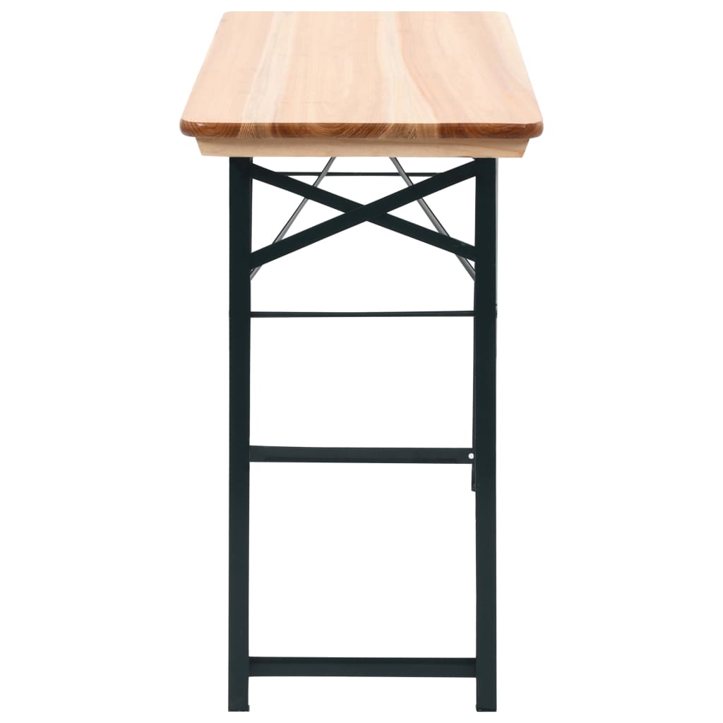 vidaXL Skladací pivný stolík s 2 lavicami 118 cm jedľové drevo
