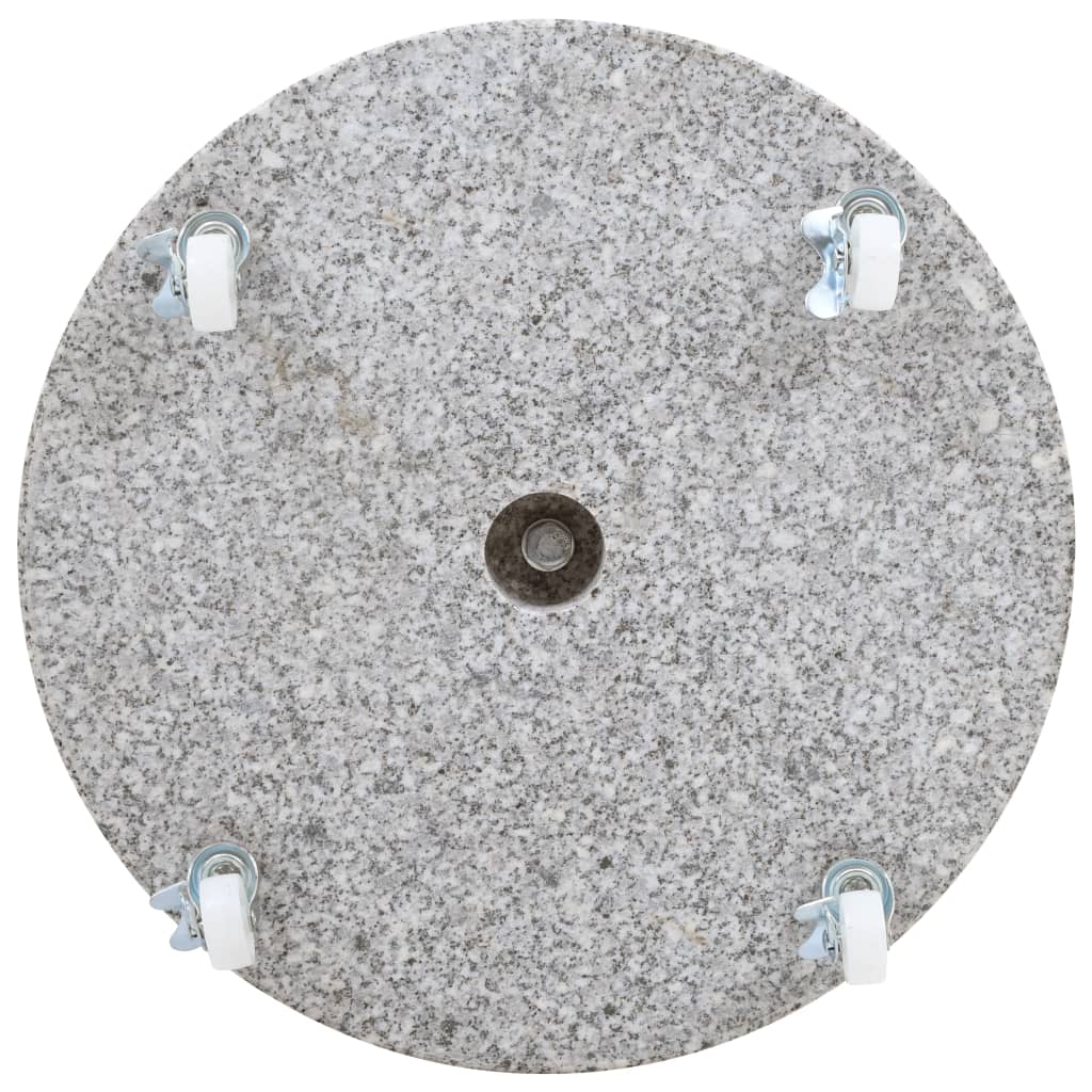 vidaXL Stojan na slnečník granitový 30 kg okrúhly sivý