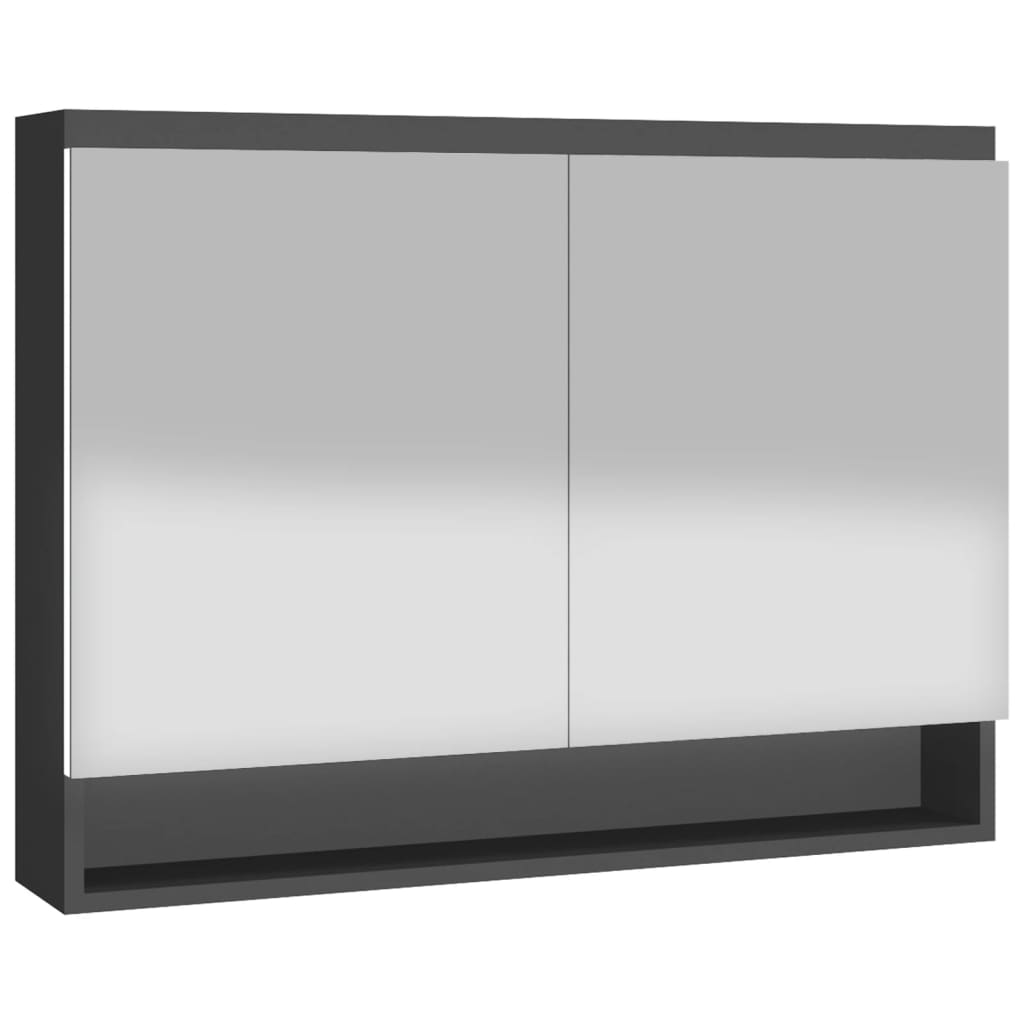 vidaXL Kúpeľňová zrkadlová skrinka 80x15x60 cm MDF antracitová
