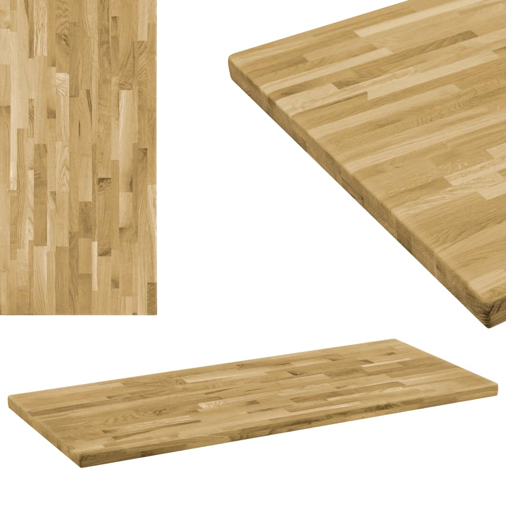vidaXL Stolová doska dubové drevo obdĺžniková 44 mm 100x60 cm
