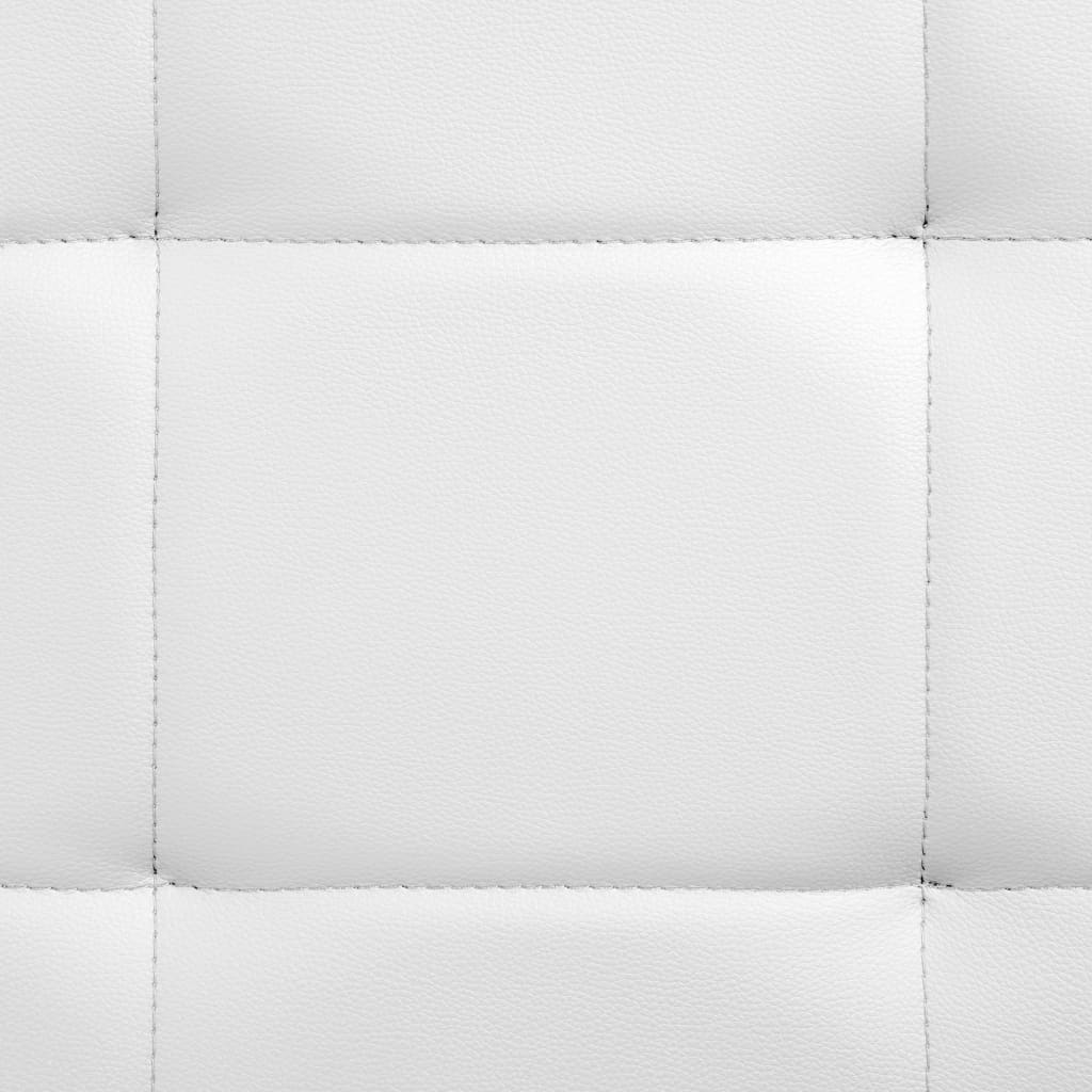 vidaXL Posteľný rám biely 200x90 cm umelá koža