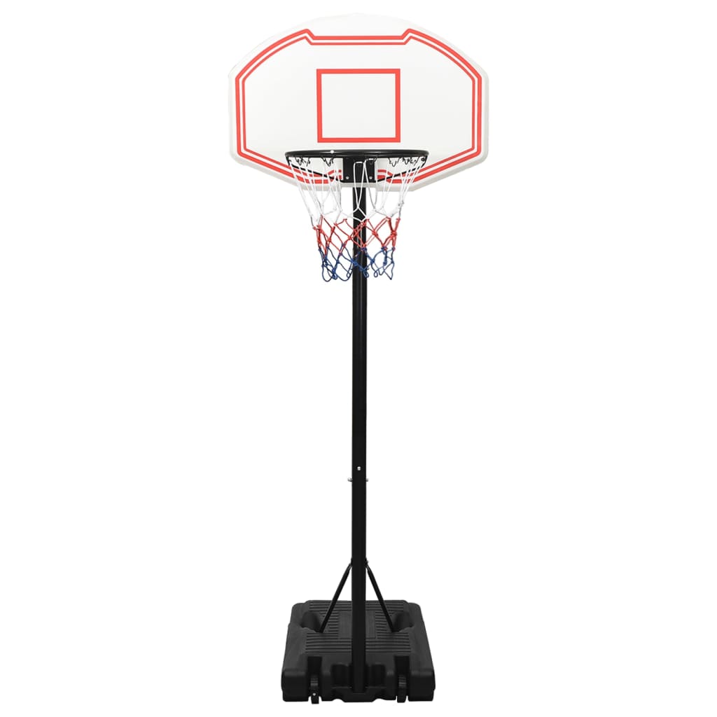 vidaXL Basketbalový stojan biely 237-307 cm polyetén