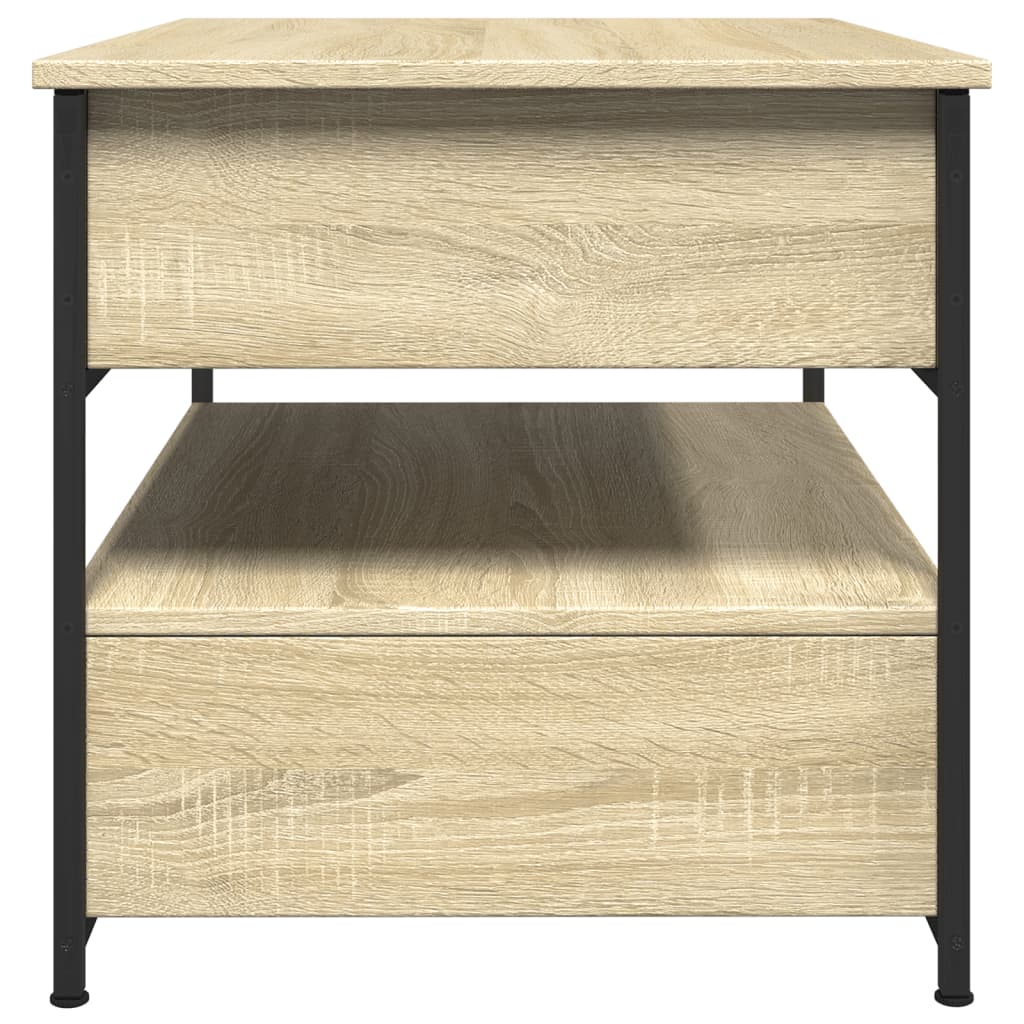 vidaXL Konferenčný stolík dub sonoma 70x50x50 cm kompozit. drevo a kov