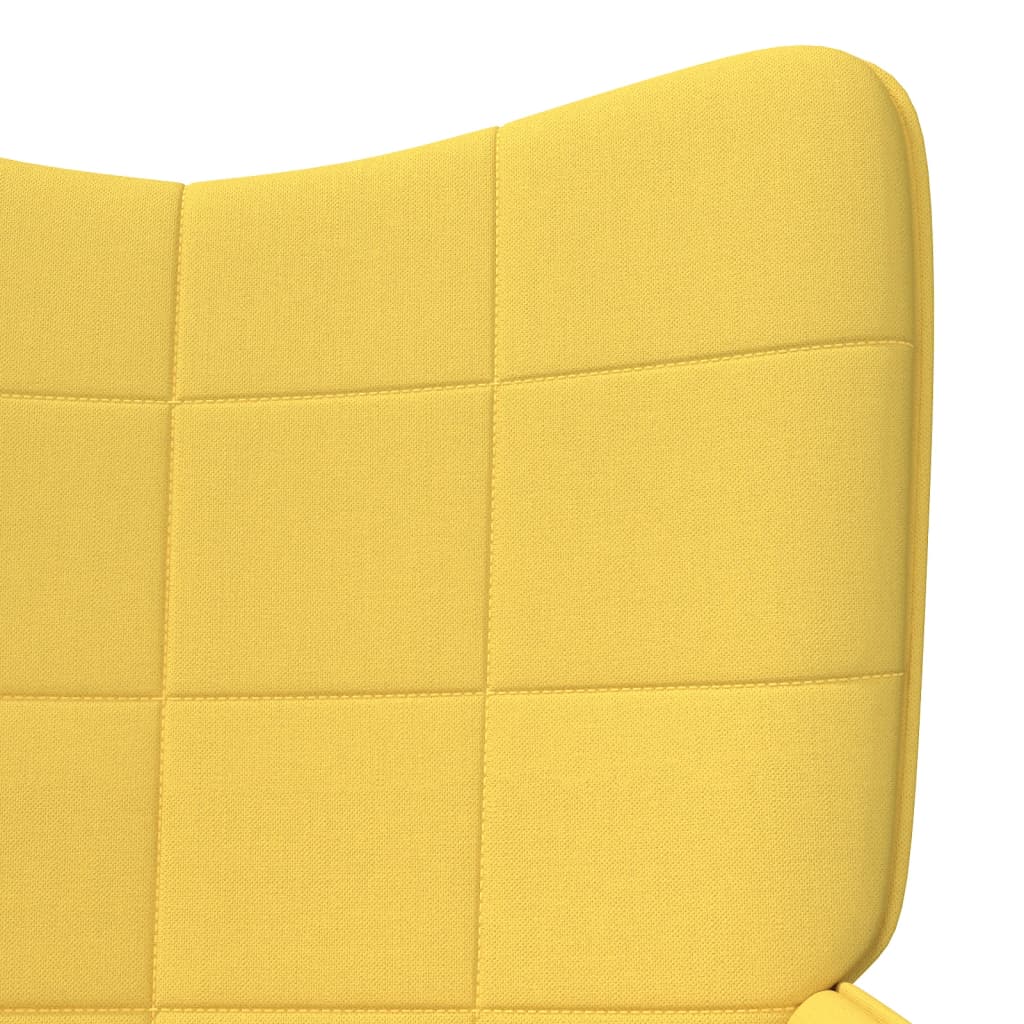 vidaXL Relaxačné kreslo s podnožkou, horčicovo žlté, látka