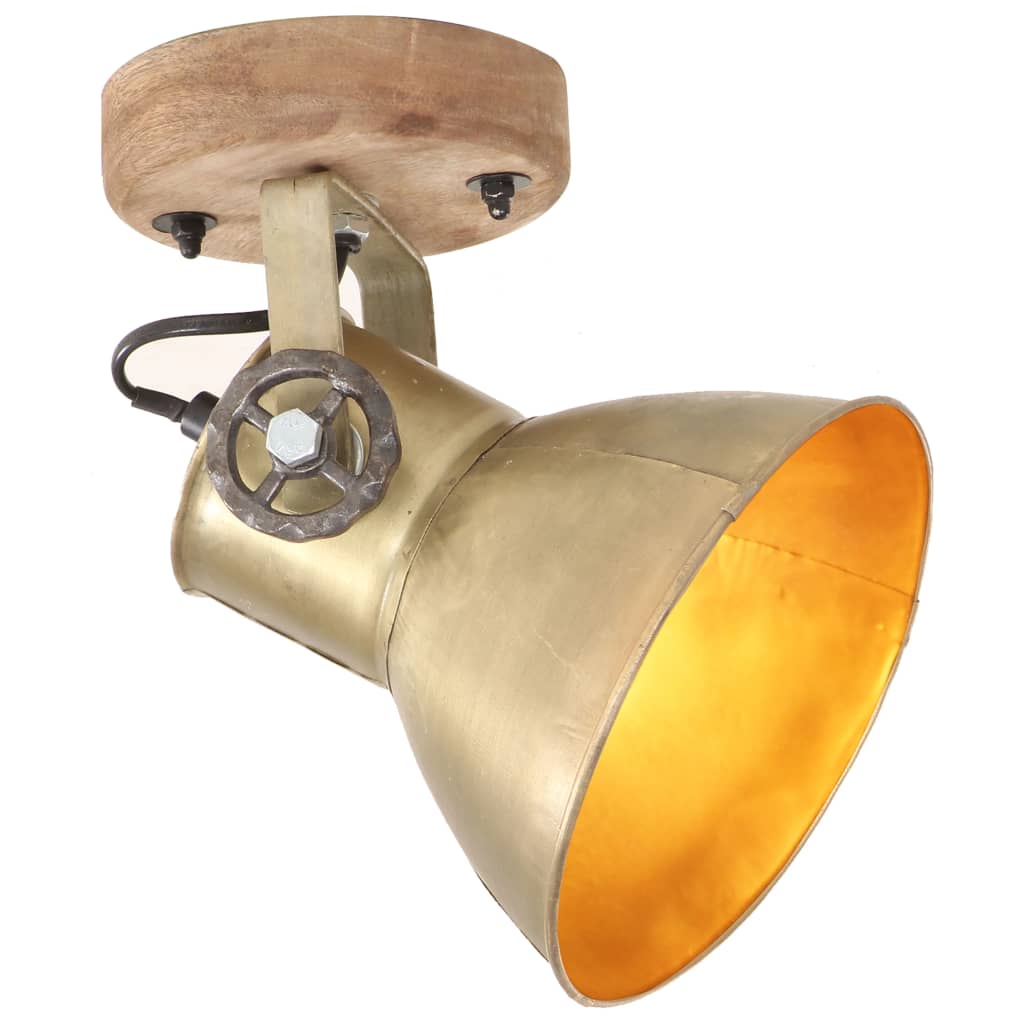 vidaXL Industriálne nástenné / stropné lampy 2 ks mosadzné 20x25 cm E27