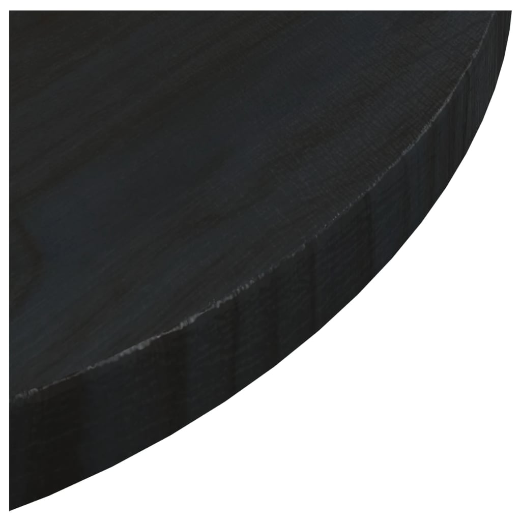 vidaXL Stolová doska čierna Ø40x2,5 cm masívna borovica