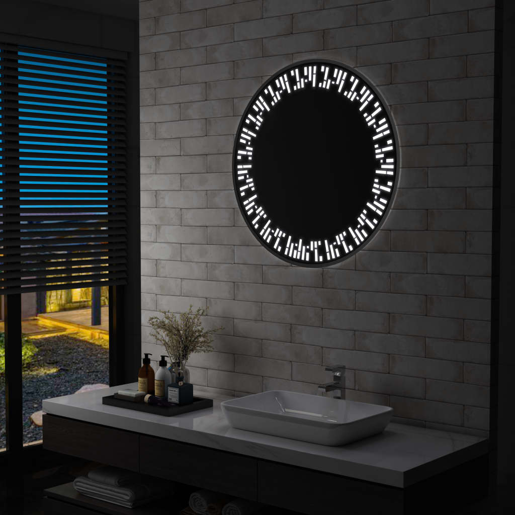 vidaXL Kúpeľňové zrkadlo s LED osvetlením 80 cm