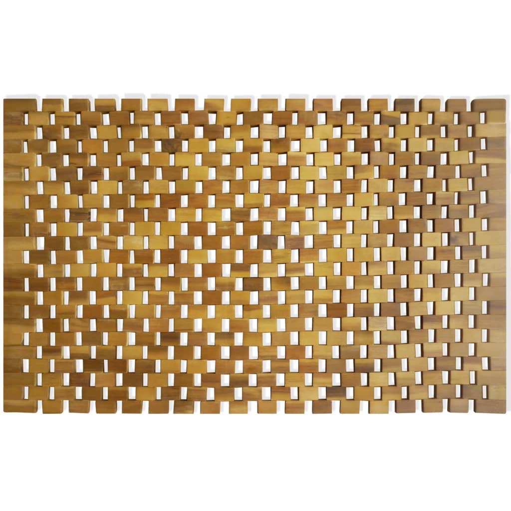 vidaXL Kúpeľňová predložka, akáciové drevo, 80x50 cm, mozaiková