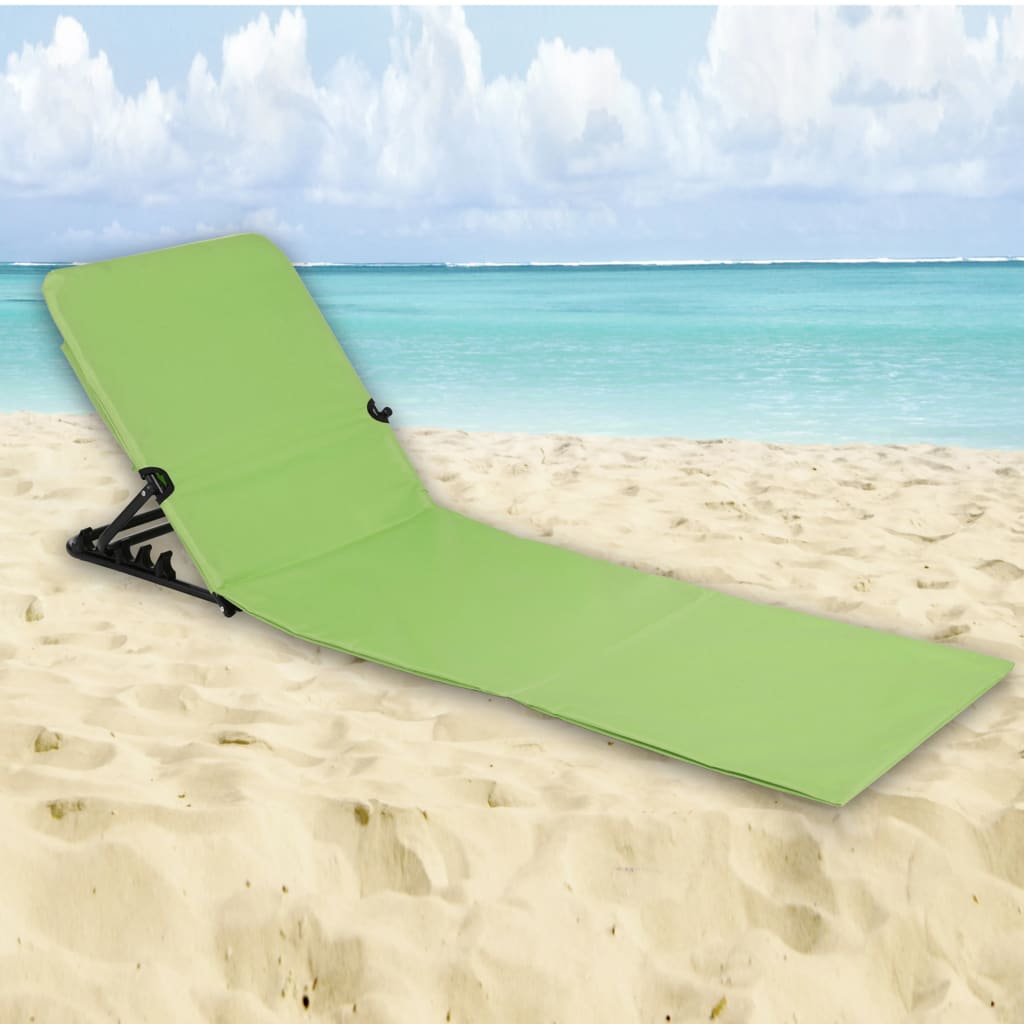 HI Skladacie plážové lehátko zelené PVC