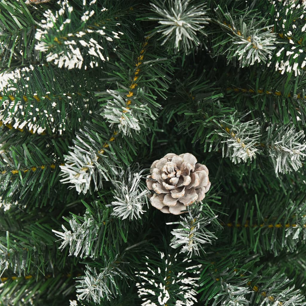 vidaXL Umelý úzky vianočný stromček s podstavcom 210 cm PVC