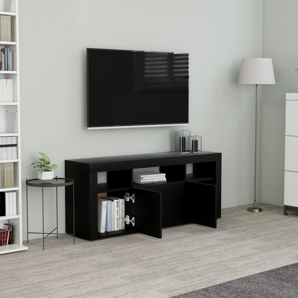 vidaXL TV skrinka, čierna 120x30x50 cm, kompozitné drevo